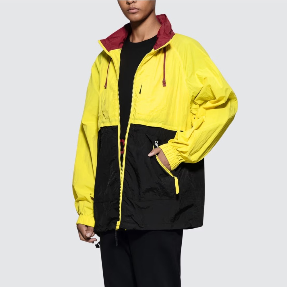 Opening Ceremony  Yellow and Black nylon windbreaker Jacket